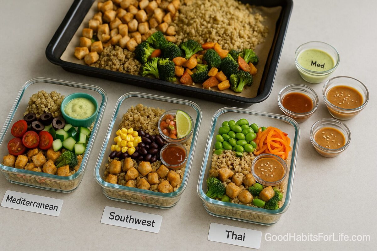 Batch Cooking without Boredom: 3 Flavors, 1 Base: AI workflows (2025)