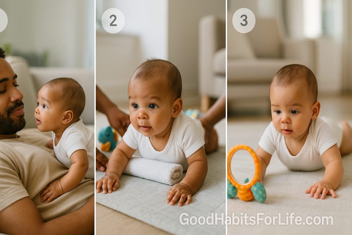 Tummy Time Without Tears: 123 Progression