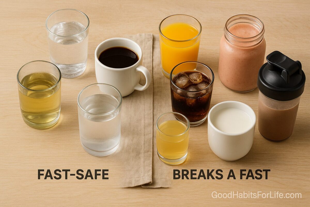 Fasting & Drinks: What Breaks a Fast (Practical Guide): Zone 2 + NEAT (2025)
