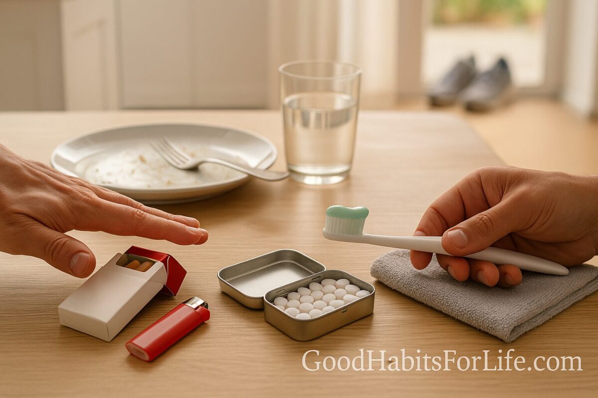 AfterMeal Urges: Brush, Mint, Walk (5 Minutes)