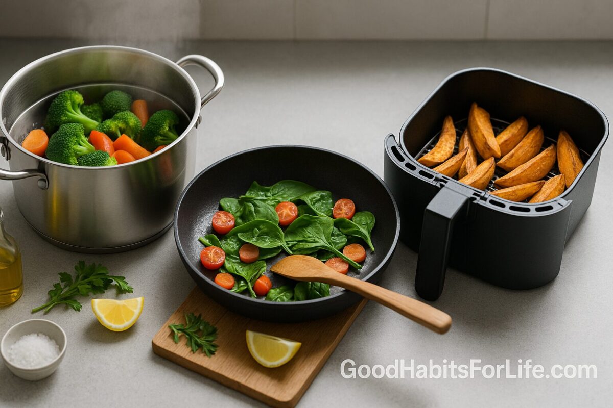 Cooking Methods & Nutrients: Steam, Sauté, AirFry