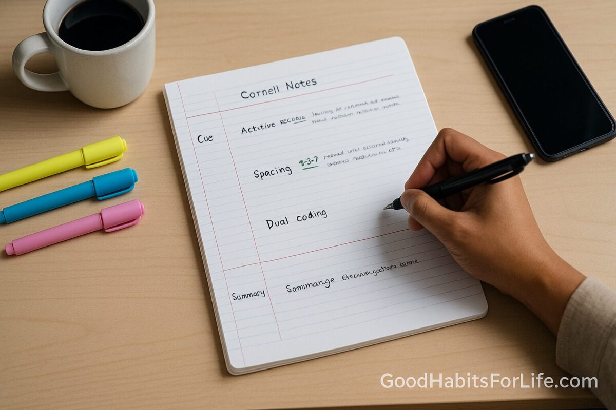 Cornell Notes 2.0: Cues, Colors, and Recall