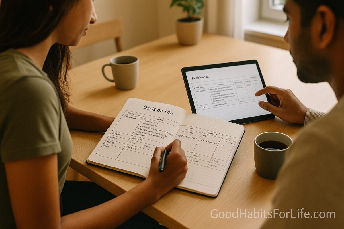 Decision Logs for Couples: Write Once, Align Many