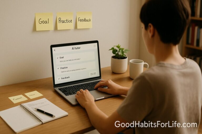 Design an AI Tutor Session: Goals Practice Feedback – Good Habits for Life