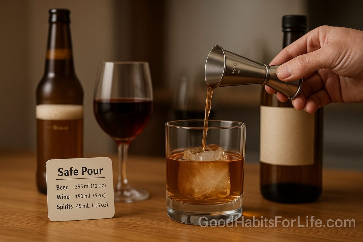 Home Bar, Safe Pour: Jiggers, Glassware, and Cues