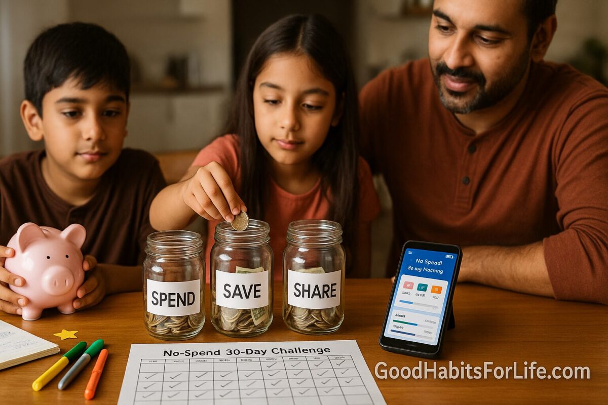 Kids & Saving: From Jars to Bank Apps: No-Spend Challenge (2025)