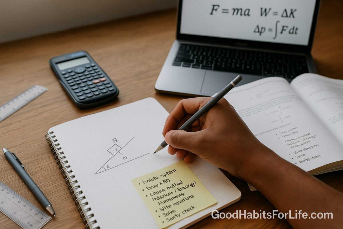Physics Problem Templates: Free-Body to Formula