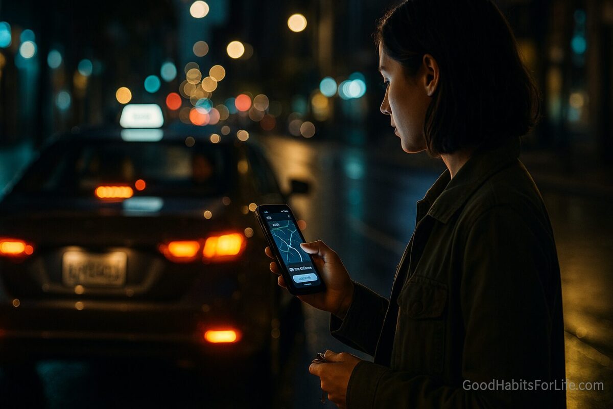 RideShare & Night Travel: Routes, Ratings, CheckIns