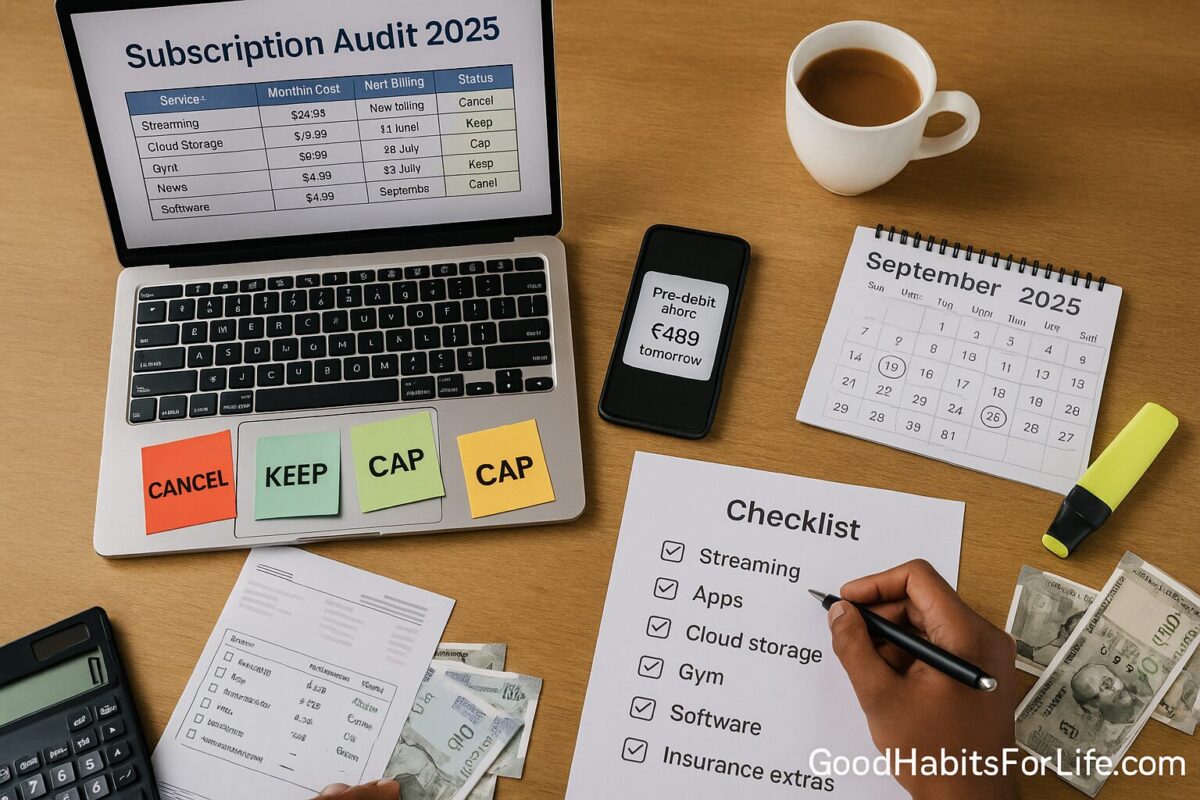 Subscription Audit: Cancel, Keep, or Cap: No-Spend Challenge (2025)
